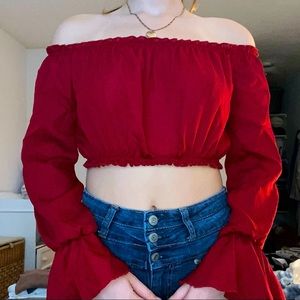 Shein Off- Shoulder Crop Top